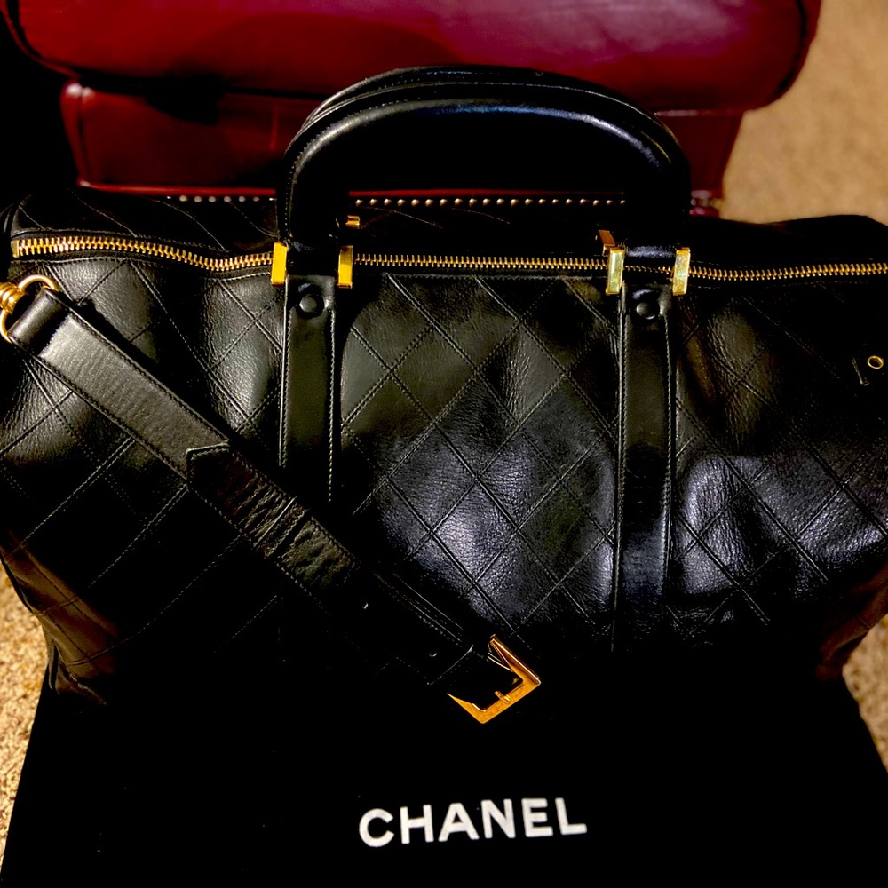 Chanel Quilted Lambskin Leather Vintage Boston Bag💎🇮🇹💼 - Picture 9 of 11